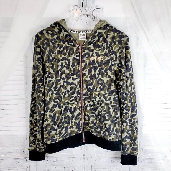 Victoria's Secret PINK‎ CAMO Hoodie Zip Up Jacket - Picture 2 of 5